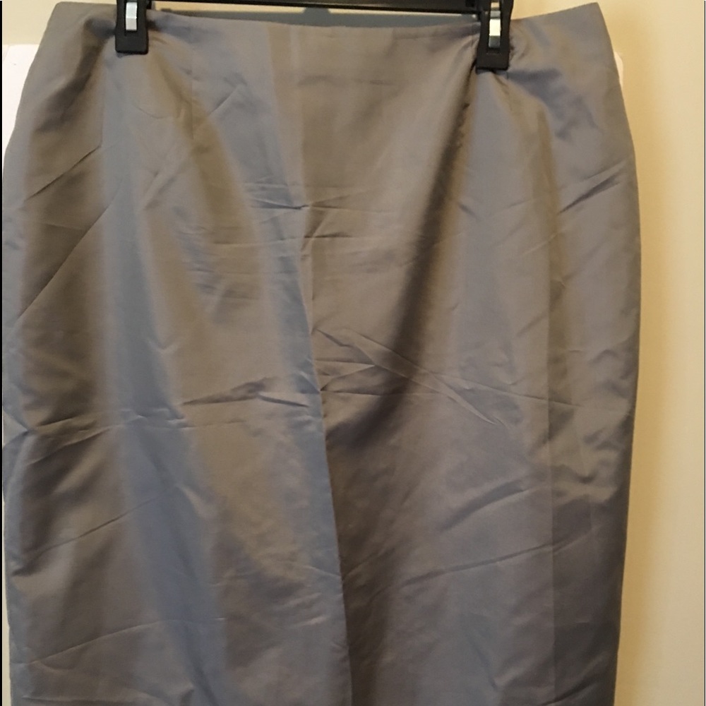 Gray silk skirt
